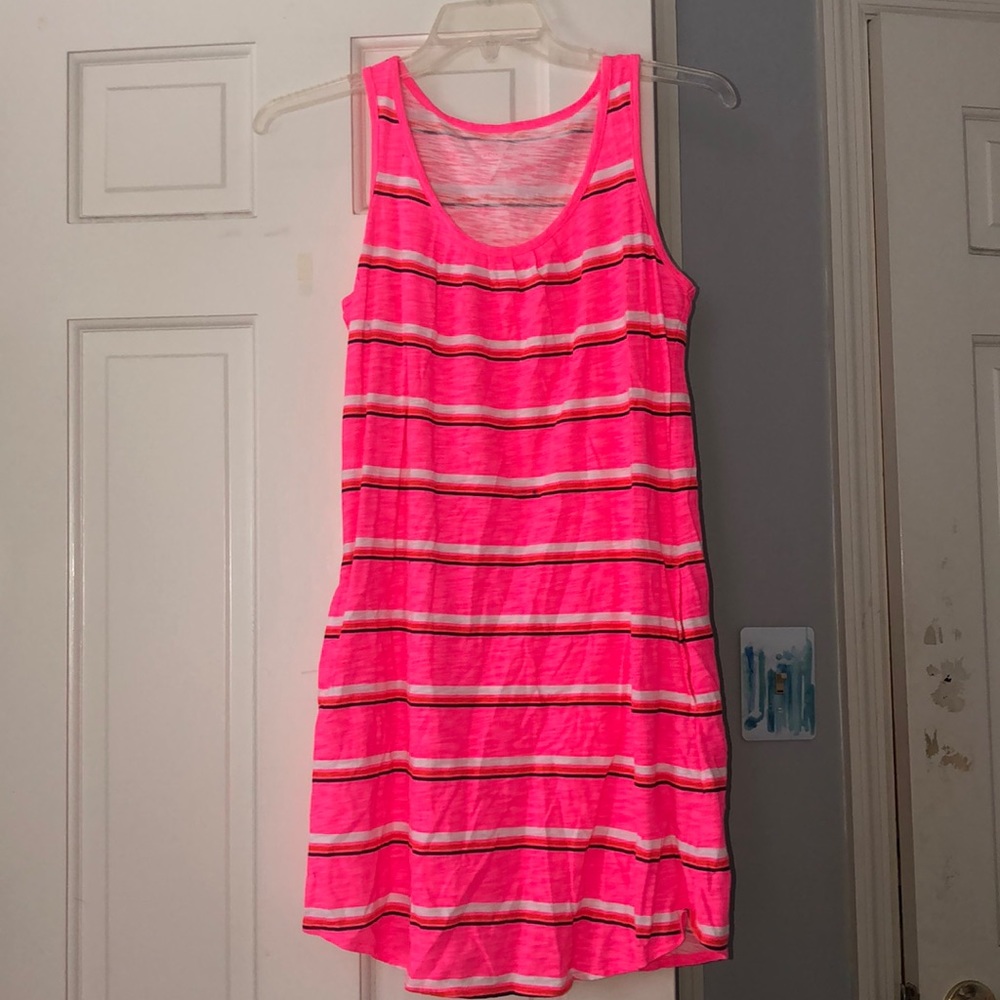 neon pink dress